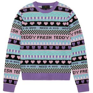TEDDY FRESH PATTERN STRIPE SWEATER - 3X